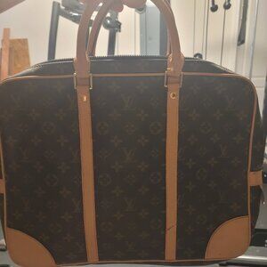 Vintage monogrammed laptop case